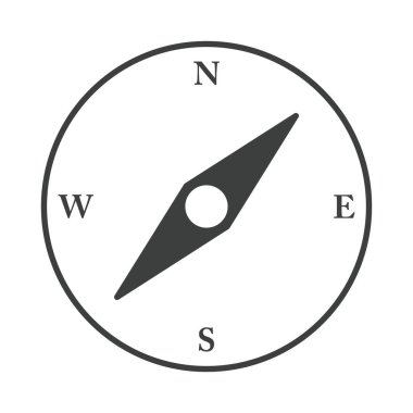 pusula gülü navigasyon haritalama çizgi tasarım simgesi