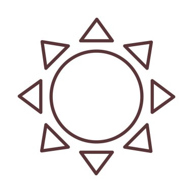 Güneşli yaz mevsimi Sıcak yaz çizgisi simgesi