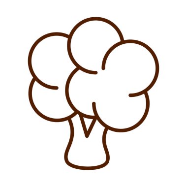 sağlıklı yiyecek taze sebze brokoli ham malzeme çizgisi simgesi