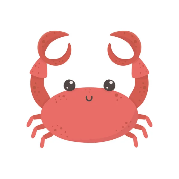 Crabe de mer marine nature isolé design icône — Image vectorielle