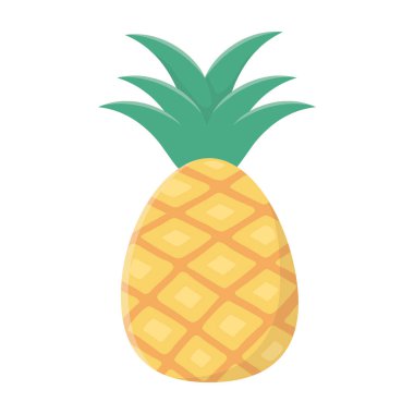 tropik ananas meyvesi taze izole tasarım simgesi