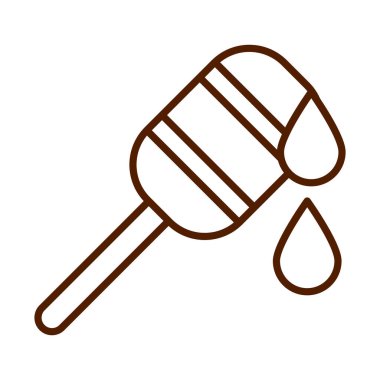 sağlıklı yiyecek taze besin tatlı bal kaşık çizgisi ikonu