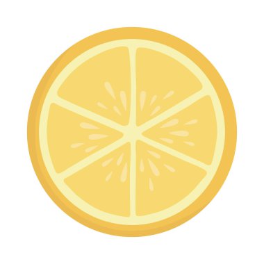 Limonlu turunçgiller dilimlenmiş tasarım simgesi