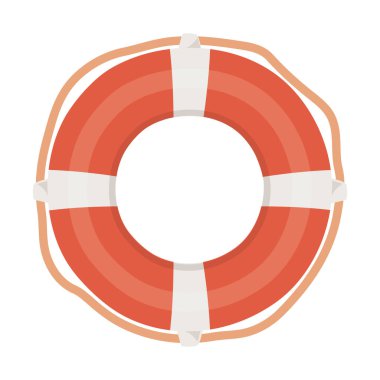 Yaşam şamandırası denizcilik izole tasarım simgesi beyaz arkaplan