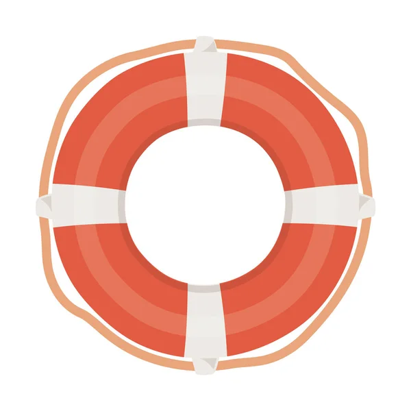 Lifebuoy nautical maritime isolated design icon white background — Stock Vector