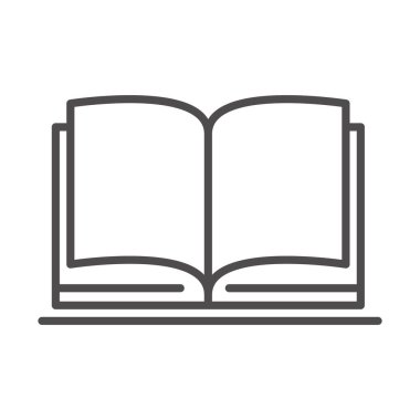 öğretim ve eğitim açık kitap bilgi satırı biçimi simgesi