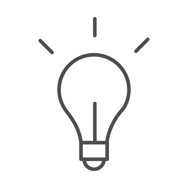 Ampoule créativité idée ligne style icône — Image vectorielle