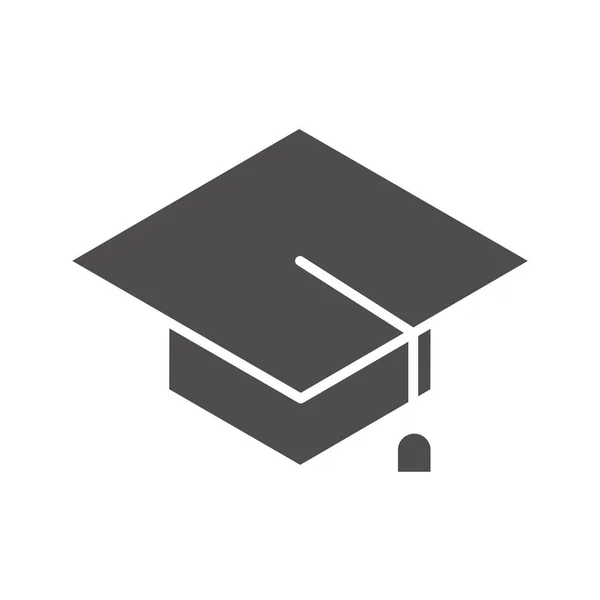 教学校和教育毕业帽成功的轮廓风格图标 — 图库矢量图片