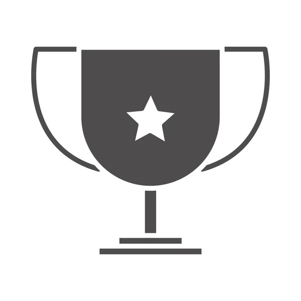 Trofeo premio éxito competencia línea estilo icono — Vector de stock