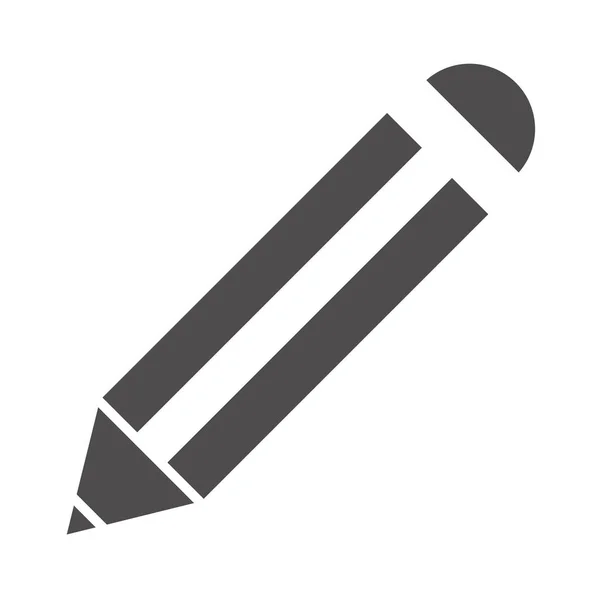 Enseñar a la escuela y la educación escribir lápiz creatividad silueta icono de estilo — Archivo Imágenes Vectoriales
