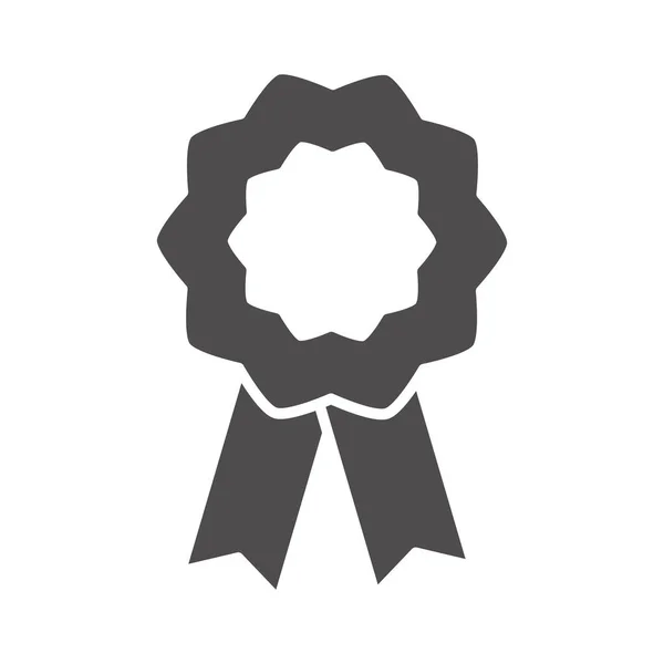 Rosette prize award certificate line style icon — Stock Vector
