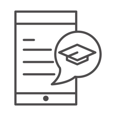 okul ve eğitim online akıllı telefon uygulaması öğrenme satırı simgesi