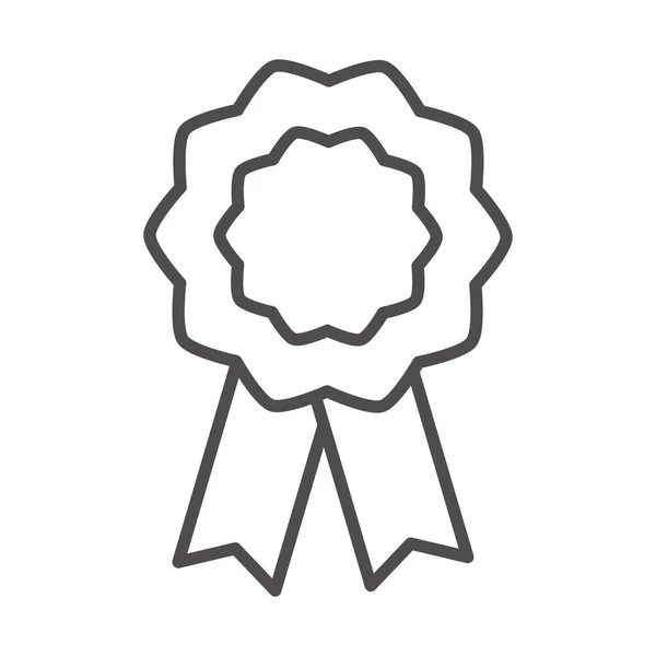 Roseta premio premio certificado línea estilo icono — Archivo Imágenes Vectoriales