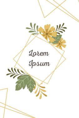 Düğün davetiyesi, dekoratif tebrik kartı ya da duyuru.