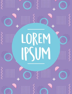 Memphis 80 'lerin tarzında farklı renk şekilleriyle soyut modayı arkaplan