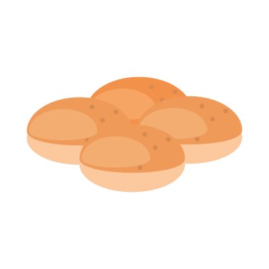 ekmek menüsü fırın gıda ürünü düz biçim simgesi