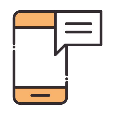 Sosyal medya akıllı telefon mesajı dijital internet ağı iletişim teknolojisi hattı ve tasarım simgesi