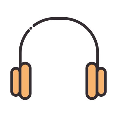 Sosyal medya kulaklığı ses dijital internet ağı iletişim teknolojisi hattı ve tasarım simgesini doldurur