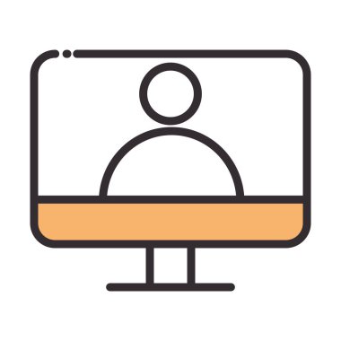 Sosyal medya bilgisayar avatarı dijital internet ağı iletişim teknolojisi hattı ve tasarım simgesi