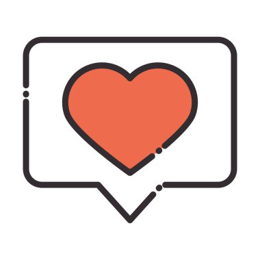 Dijital internet ağı gibi sosyal medya konuşma balonu iletişim teknolojisi hattı ve tasarım simgesini doldurur