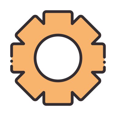 dişli mekanizma hattı ve dizayn simgesini doldur