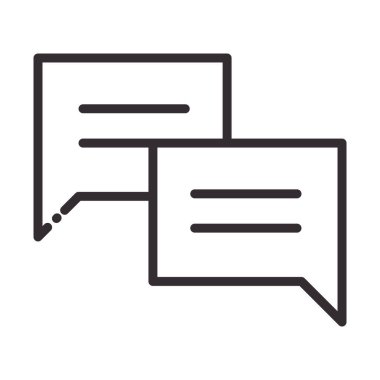 Sosyal medya konuşması dijital internet ağı iletişim teknolojisi çizgisi simgesi