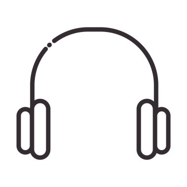 Sosyal medya kulaklığı ses dijital internet ağı iletişim teknolojisi çizgi simgesi