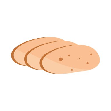 Ekmek kahvaltısı menüsü fırın ürünleri düz biçim simgesi