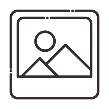 Sosyal medya fotoğrafı dijital internet ağı iletişim teknolojisi çizgi simgesi