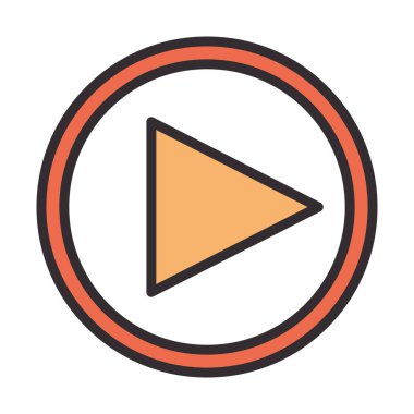 Sosyal medya video oynatıcısı düğmesi dijital internet ağı iletişim teknolojisi hattı ve tasarım simgesi