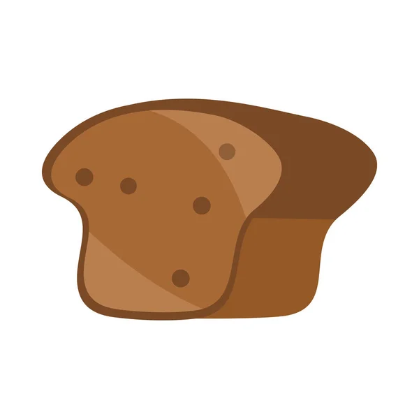 Menú de pan integral panadería producto alimenticio icono de estilo plano — Vector de stock