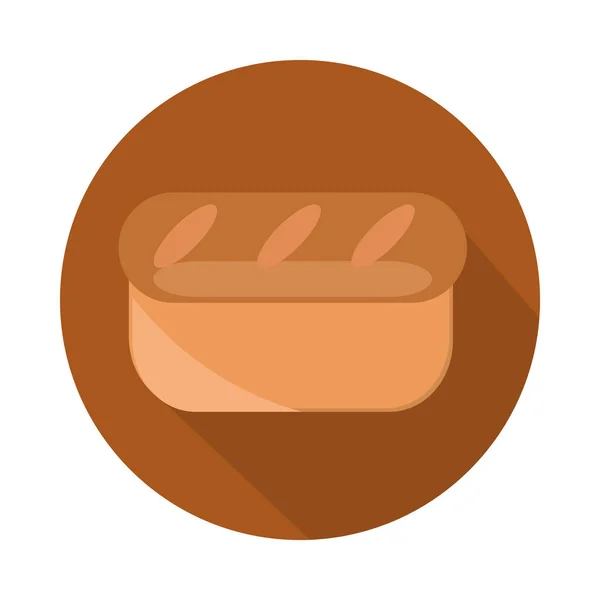 Menú de pan panadería bloque de productos alimenticios e icono plano — Vector de stock