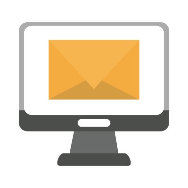 bilgisayar e- posta ofisi malzeme kırtasiyesi düz biçim simgesi