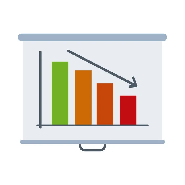 Informe de presentación del consejo de administración diagrama de caída oficina de negocios financieros — Archivo Imágenes Vectoriales