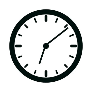 saat zaman izole edilmiş doğrusal biçim simgesi
