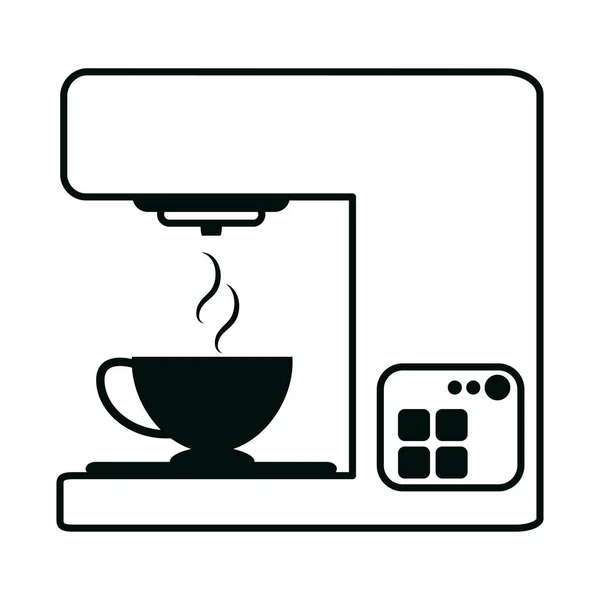 Kaffeemaschine Getränkegerät lineare Stil-Ikone — Stockvektor