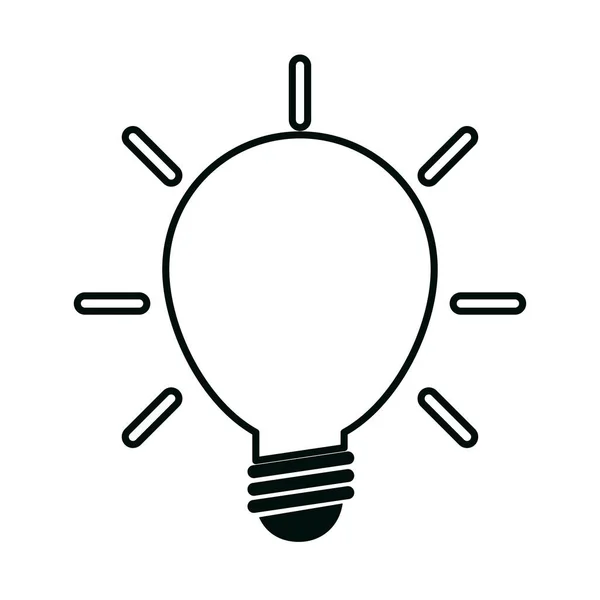 Heldere lamp geïsoleerde lineaire stijl icoon — Stockvector