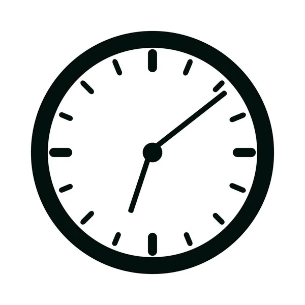 Saat zaman izole edilmiş doğrusal biçim simgesi — Stok Vektör