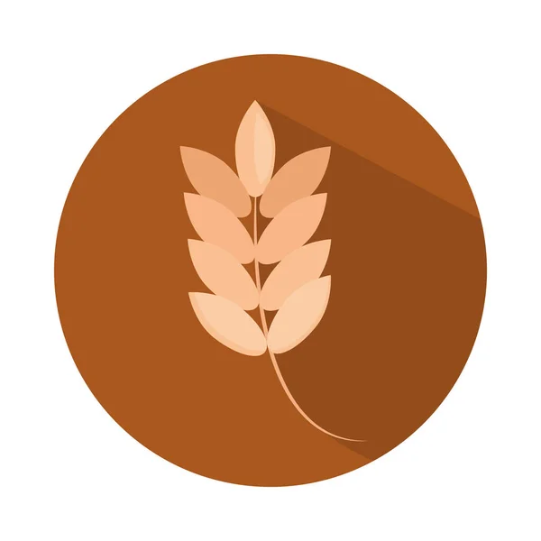 Brood tarwe granen menu bakkerij voedsel product blok en platte pictogram — Stockvector