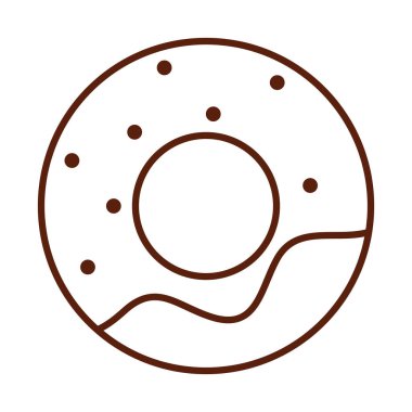 Fast food tatlı çörek akşam yemeği ve menü, lezzetli yemek ve sağlıksız çizgi tarzı ikon