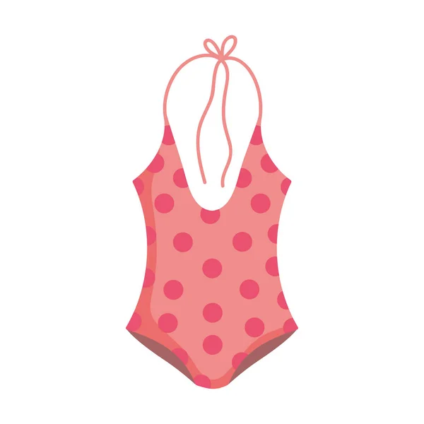 Dotted swimsuit accessory fashion cartoon isolated design icon — Stock Vector