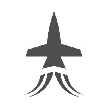 uçan uçak taşımacılığı siluet biçimi simgesi