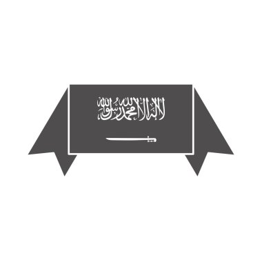 Suudi Arabistan Ulusal Günü, kurdele krallığı ulusu siluet tarzı simge simgesi
