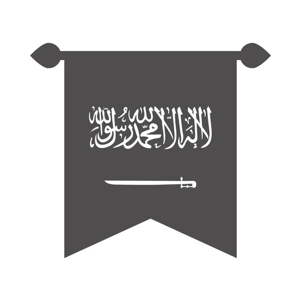 Día nacional árabe saudí, colgante decoración ornamento silueta estilo icono — Vector de stock