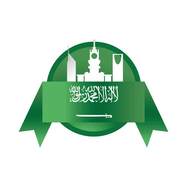 Saudi arabia national day, country culture freedom celebration gradient style icon — Stock Vector