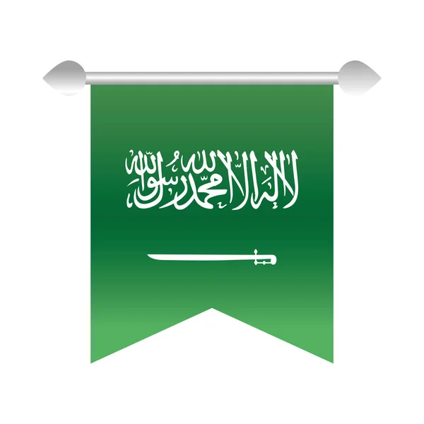 Día nacional de Arabia Saudita, decoración colgante adorno degradado icono de estilo — Archivo Imágenes Vectoriales