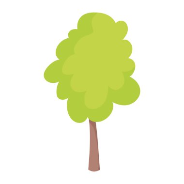 yeşillik ağacı yaprağı botanik karikatürü izole edilmiş ikon tasarımı