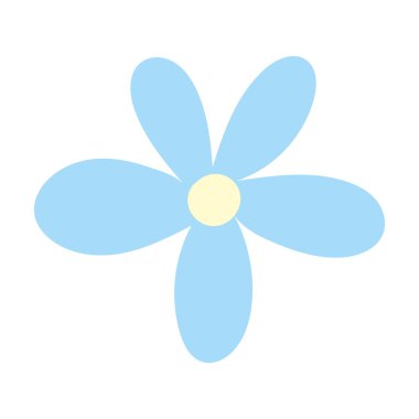 Şirin çiçekler narin dekorasyon çizgi film izole ikon tasarımı