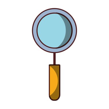 Büyütme cam arama simgesi izole tasarım gölgesi