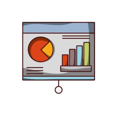 Sunum iş grafiği büyüme ikonu izole tasarım gölgesi